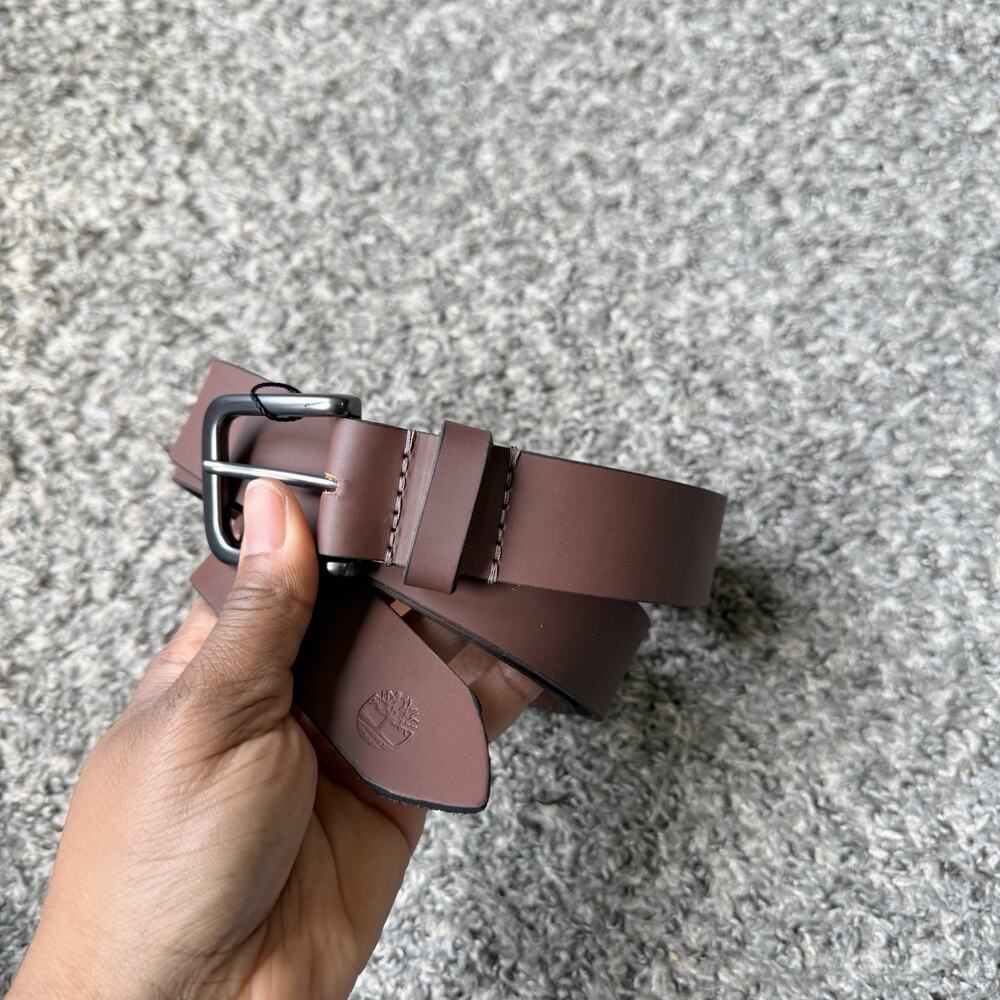 Timberland Men's Leather Belt Brown Size 48 NEW